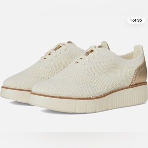 Cole Haan Stitchlite Oxford Elegant Cream Knit Women's Sneakers